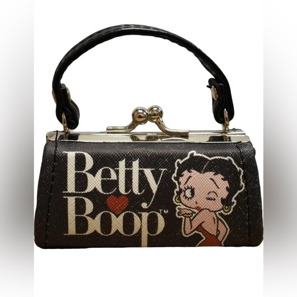 Betty Boop Handbags - Betty Boop Black and Silver Mini Bag